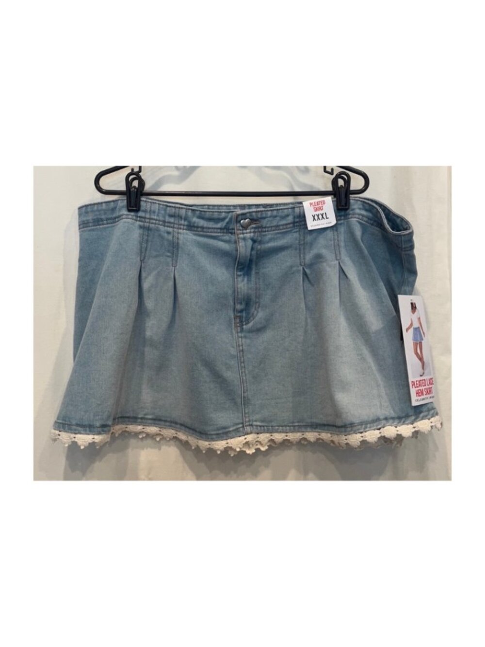 Women's XXXL Embroidered Denim Skirt